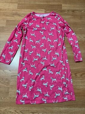 Carters Girls Long Sleeve Pink Dalmatian Print Nightgown
